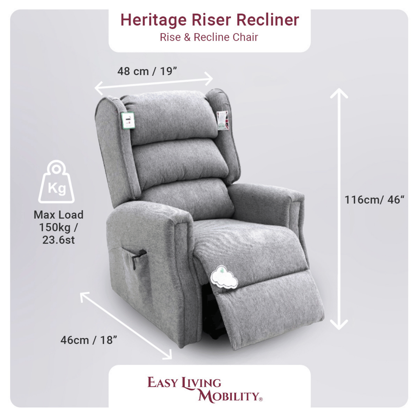 Heritage Dual Motor Riser Recliner Chair