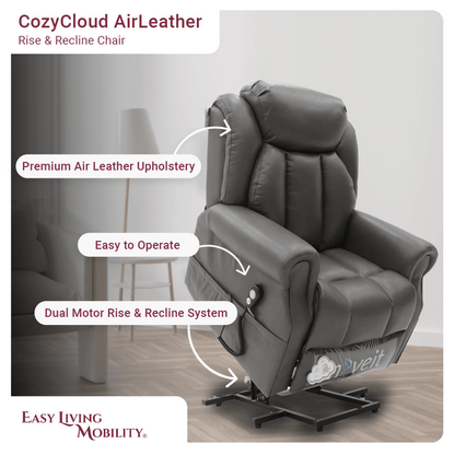 CozyCloud AirLeather Riser Recliner Chair