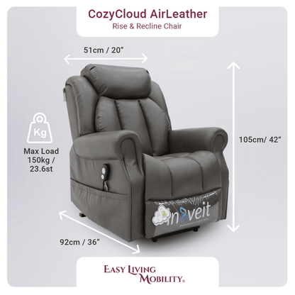 CozyCloud AirLeather Riser Recliner Chair
