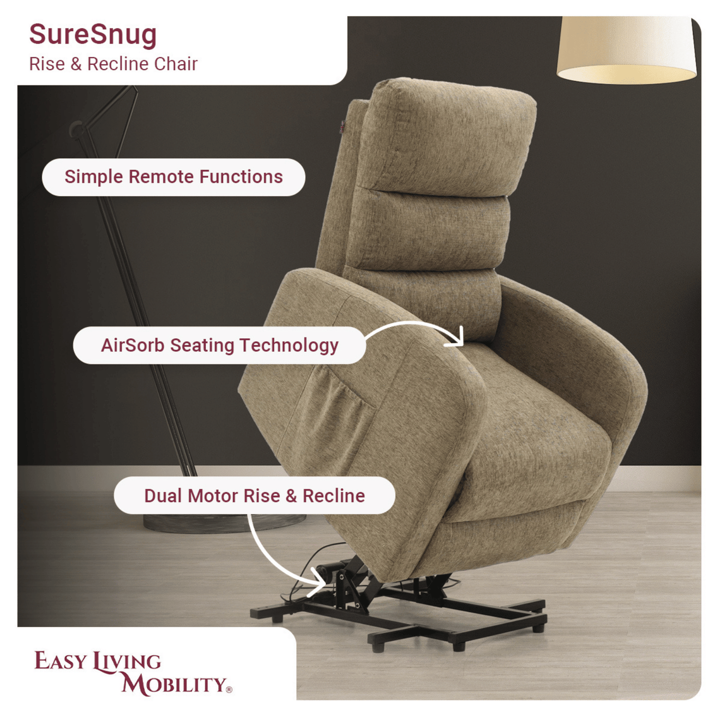 SureSnug Dual Motor Riser Recliner Chair