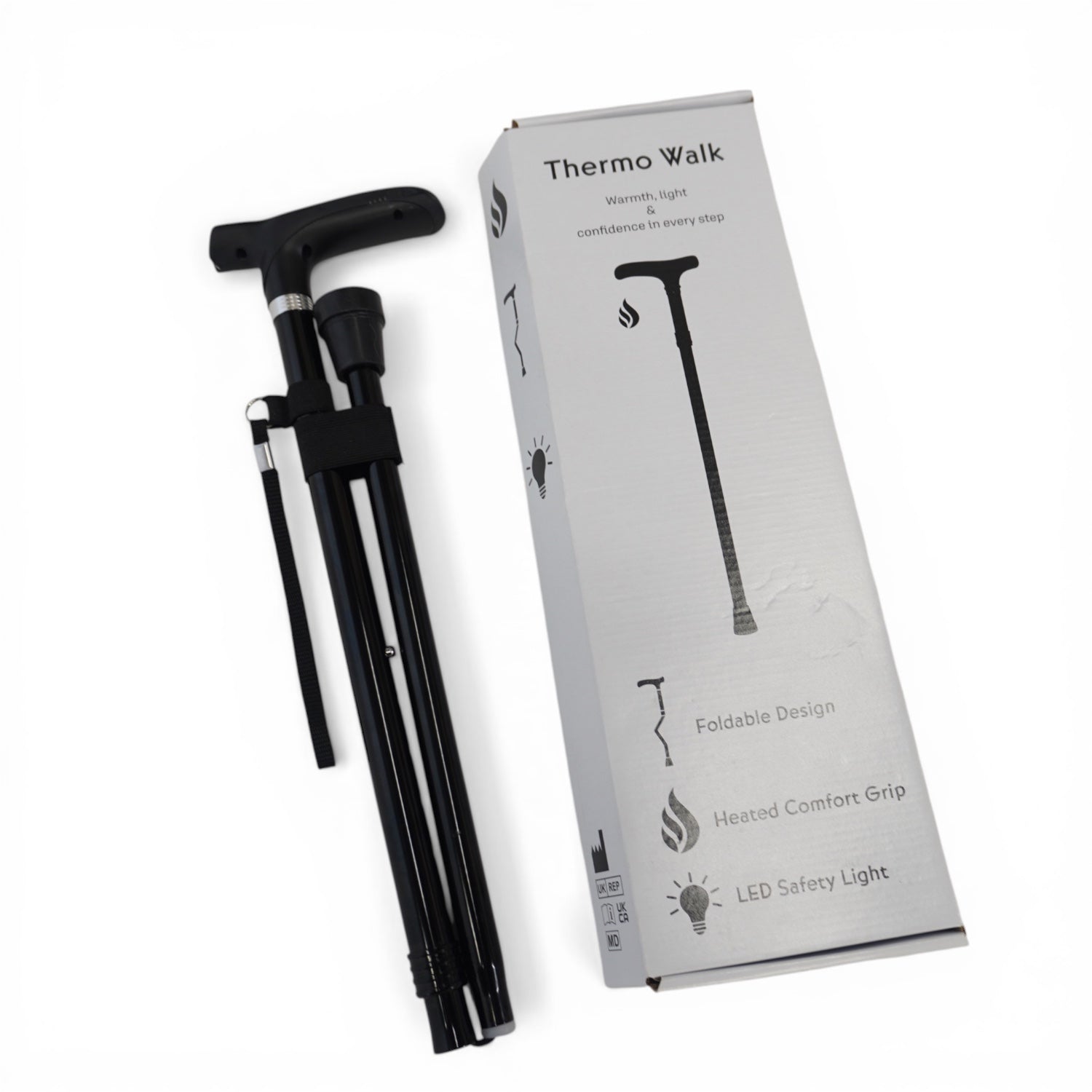 ThermoWalk Heated Walking Stick with Pathfinder Light