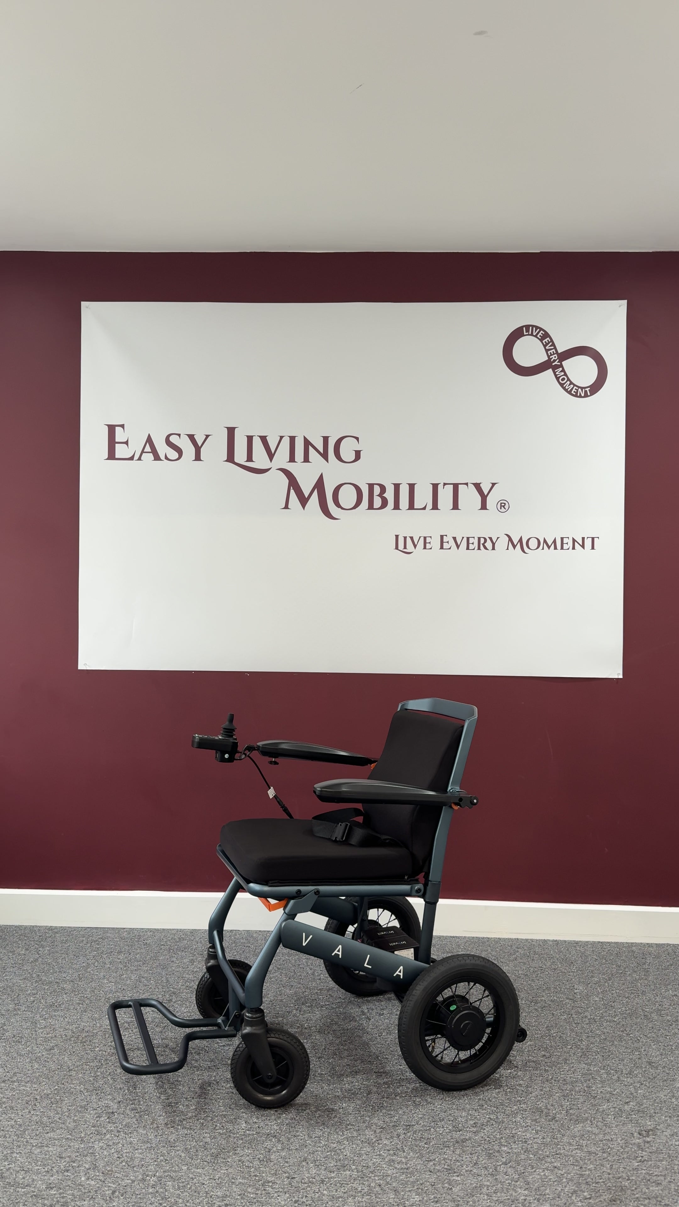 Load video: Vala Worlds Lightest Folding Electric Wheelchair