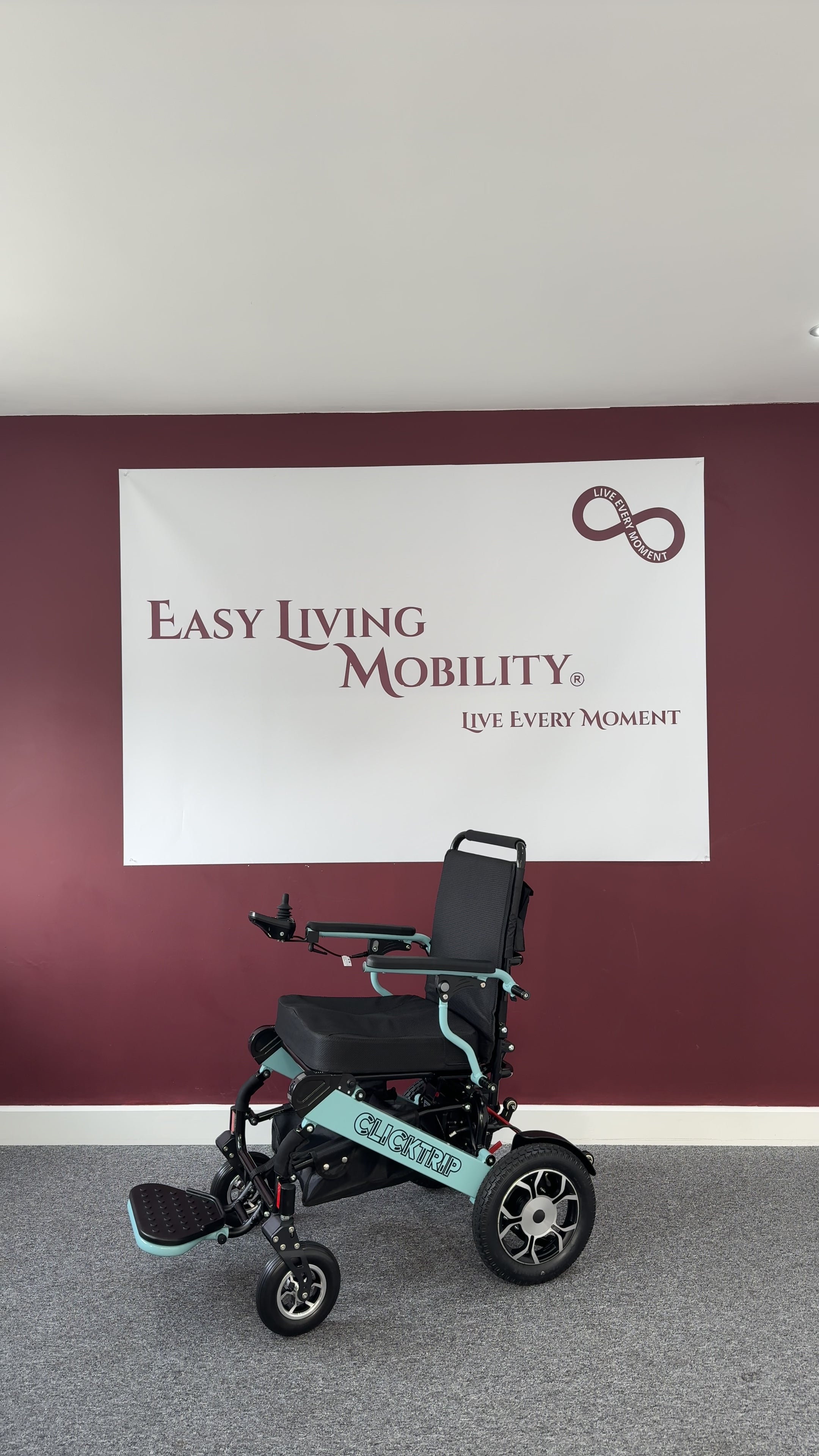 Load video: ClickTrip Folding Electric Wheelchair