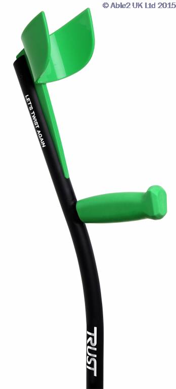 Lets Twist Again Crutches - Black/Green - Pair