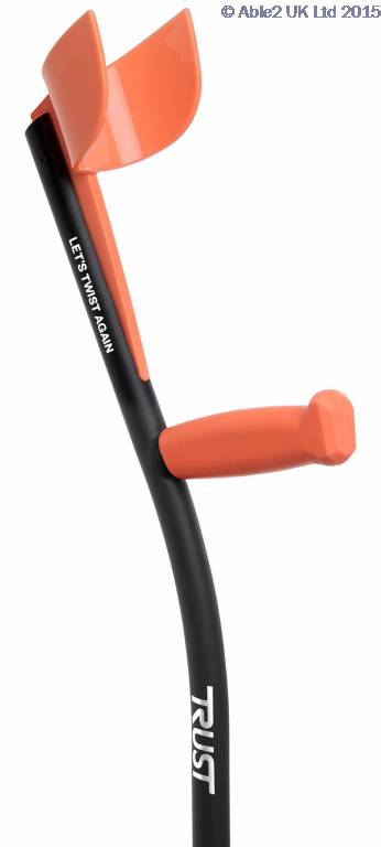 Lets Twist Again Crutches - Black/Orange - Pair