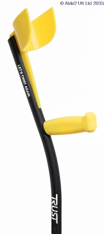 Lets Twist Again Crutches - Black/Yellow - Pair