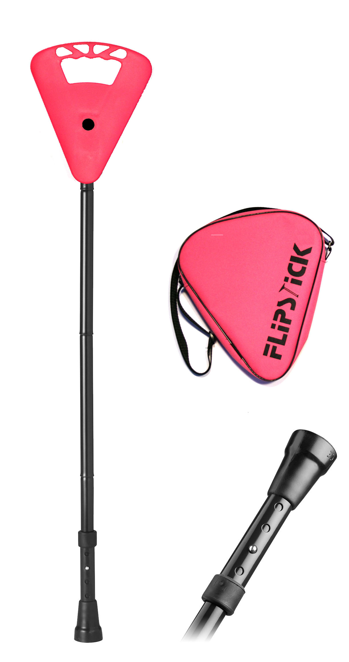 Flipstick Adjustable, Folding - Dayglow Pink