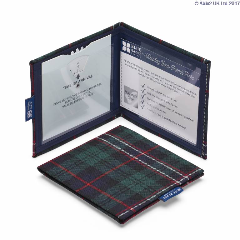 Blue Badge Permit Cover Blackwatch Worsted