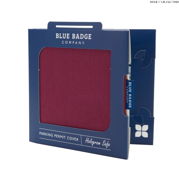 Blue Badge Permit Cover Burgundy