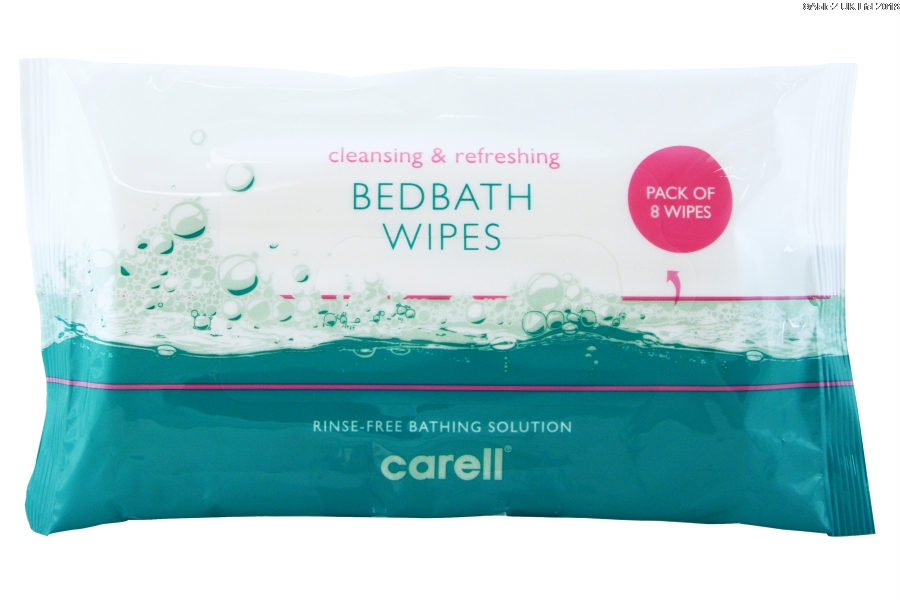 Carell Bed Bath Wipes - Pack of 8
