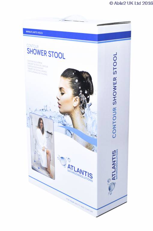 Atlantis Contour Shower Stool with back