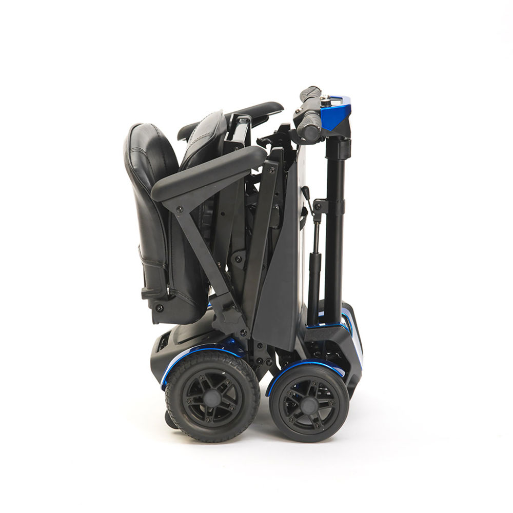 4-Wheel Auto Folding Scooter Blue