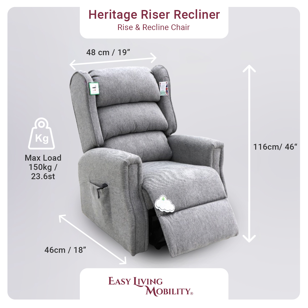 Heritage Riser Recline Dual Motor Chair