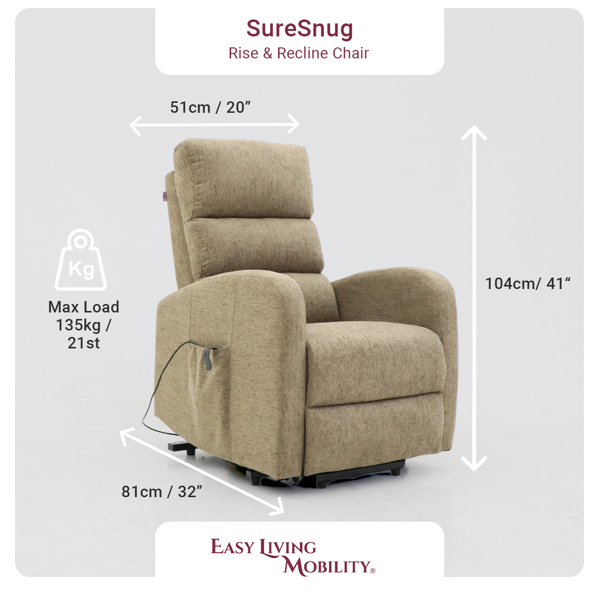 SureSnug Riser Recliner Dual Motor Chair