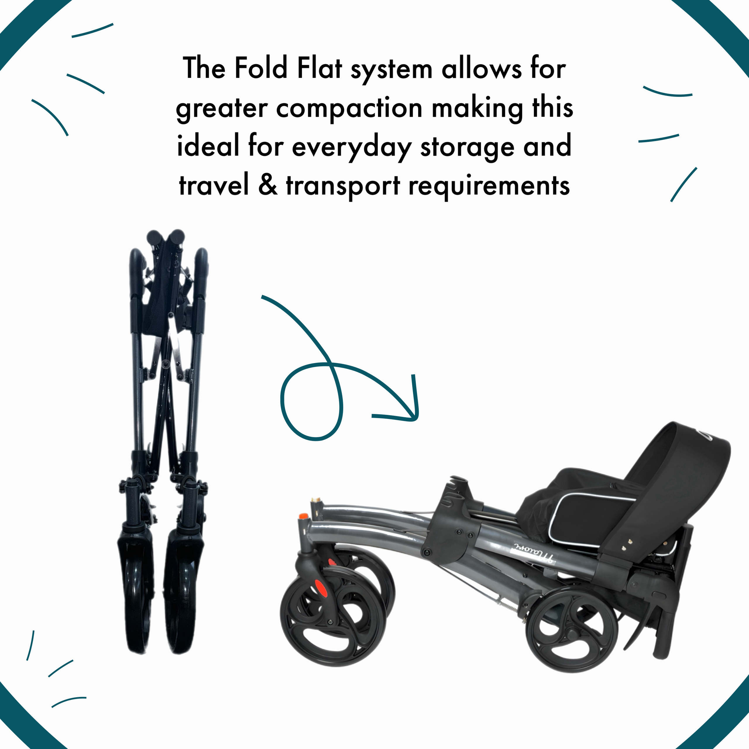 Maiori Fold Flat Rollator